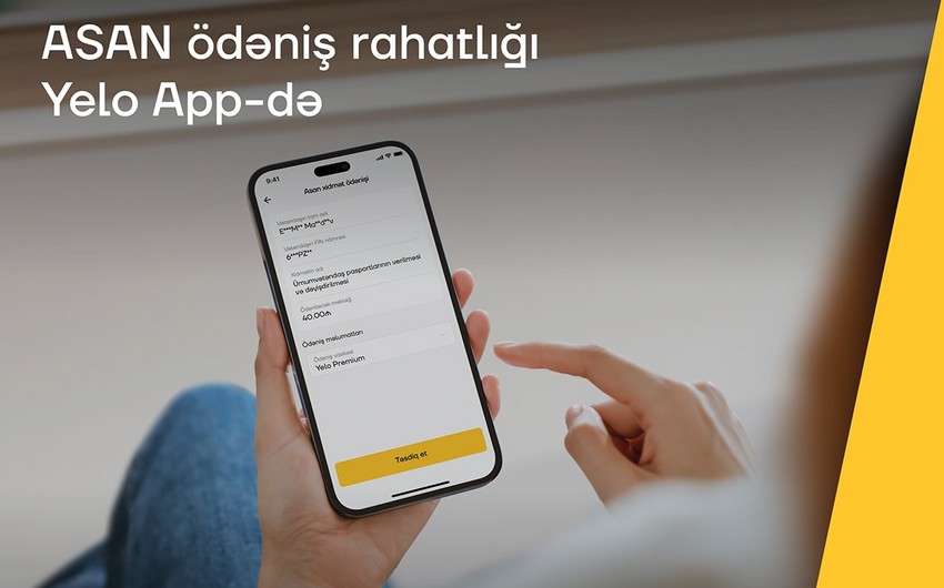 “ASAN pay” rahatlığı Yelo Appdə!