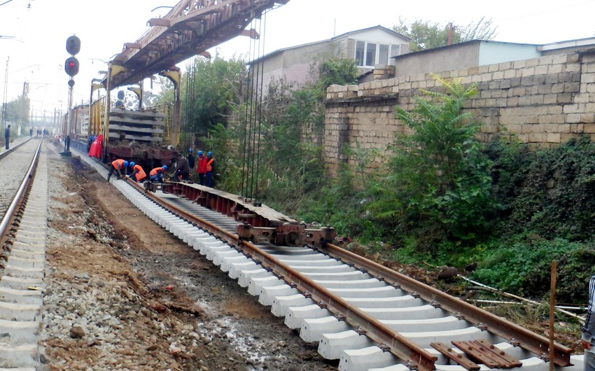 Repair work on main railway in Azerbaijan is underway