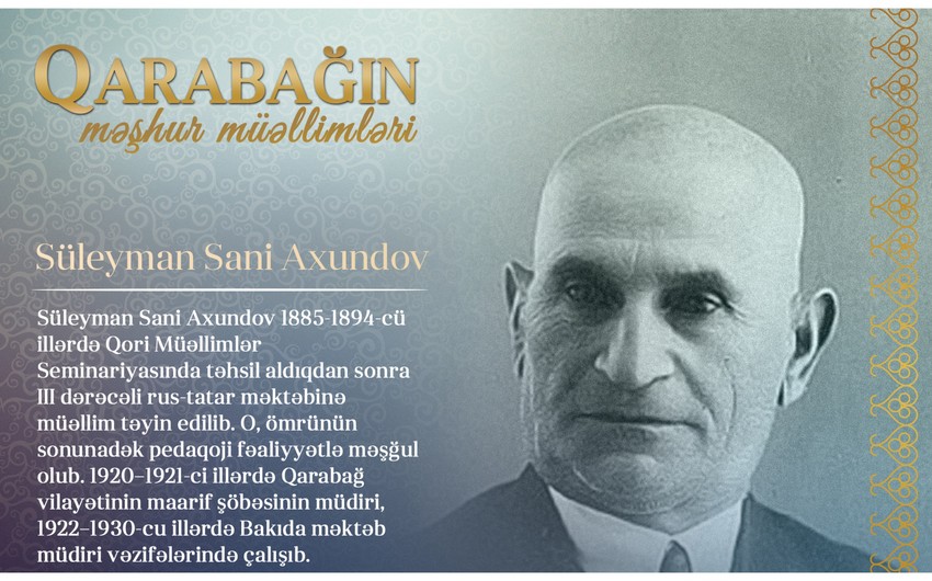  Qarabağın məşhur müəllimləri - Süleyman Sani Axundov