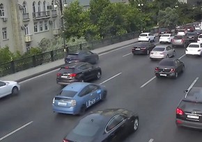 Bakının bir sıra yollarında tıxac yaranıb