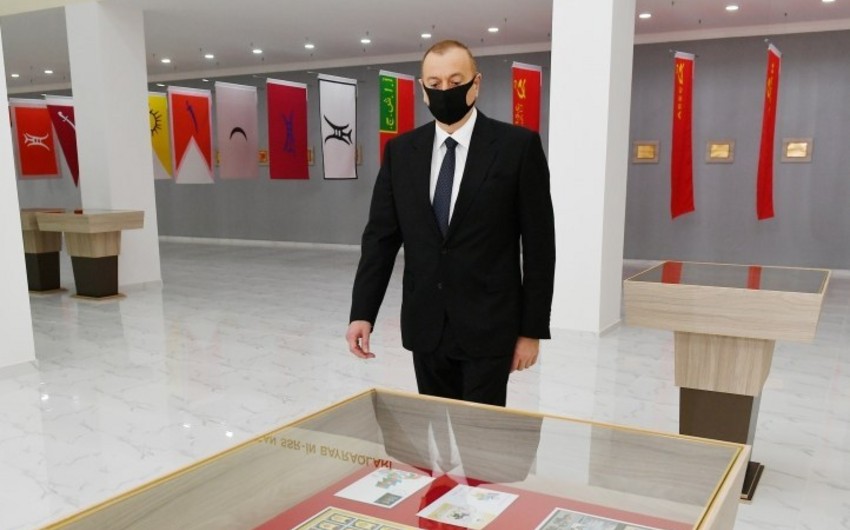 Президент принял участие в открытии Музея госсимволики в Тертере - ОБНОВЛЕНО