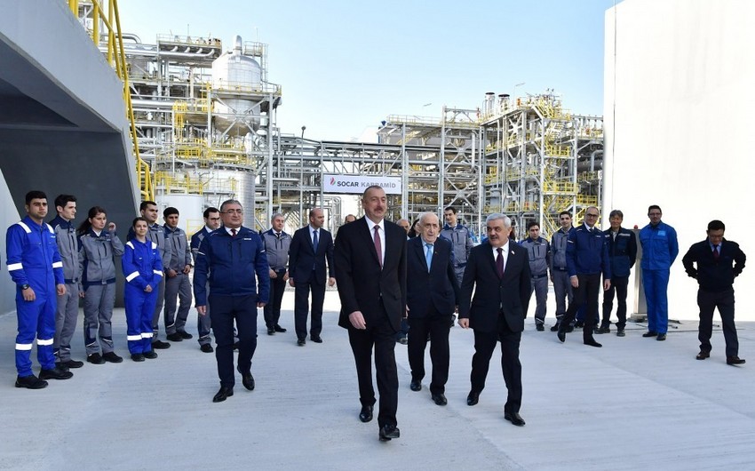 Prezident İlham Əliyev Sumqayıtda “SOCAR karbamid” zavodunun açılışında iştirak edib - YENİLƏNİB