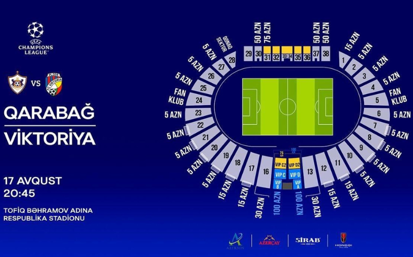 Qarabağ - Viktoriya oyununa biletlərin əksəriyyəti satılıb