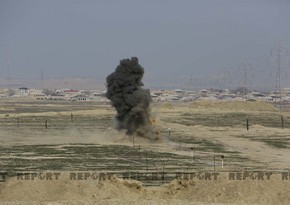 Tractor blown up by mine in Azerbaijan’s Aghdam
