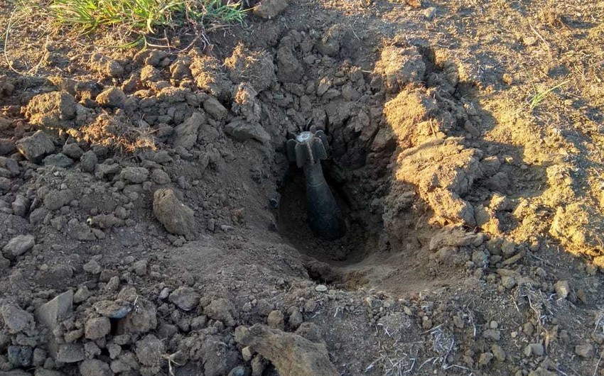 В Агстафе обнаружен минометный снаряд