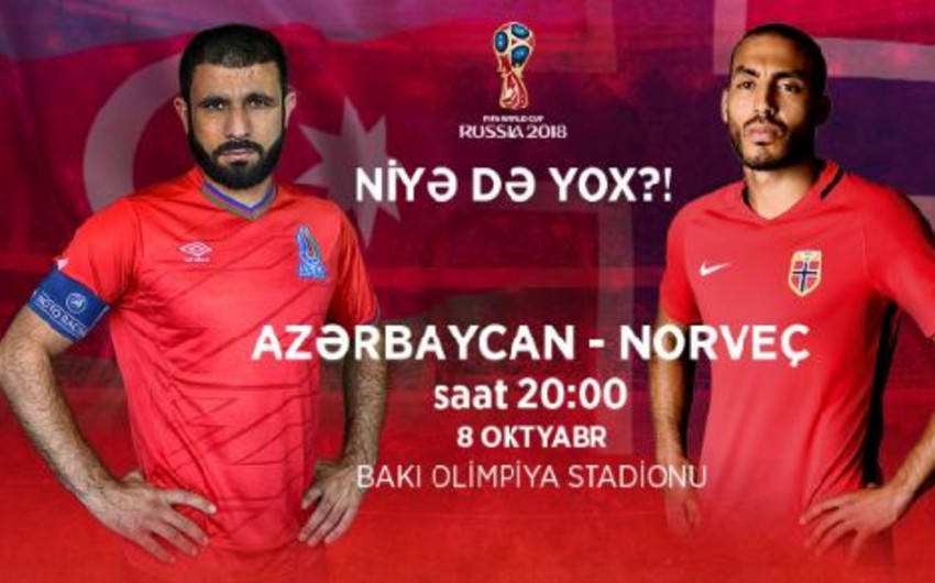 Bu gün futbol üzrə Azərbaycan yığması Norveçlə qarşılaşacaq