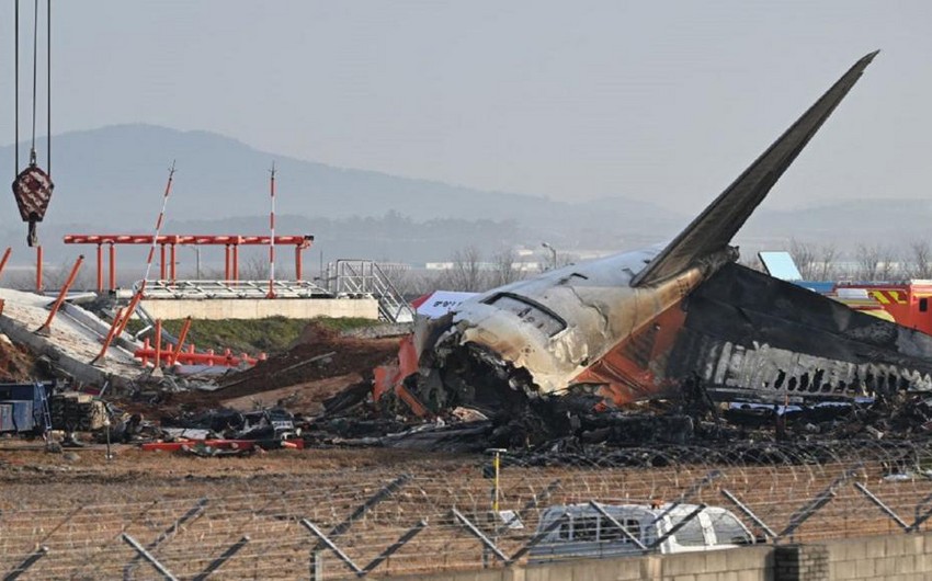 Cənubi Koreya polisi “Jeju Air” təyyarəsinin qəzasından sonra silsilə axtarışlar aparıb