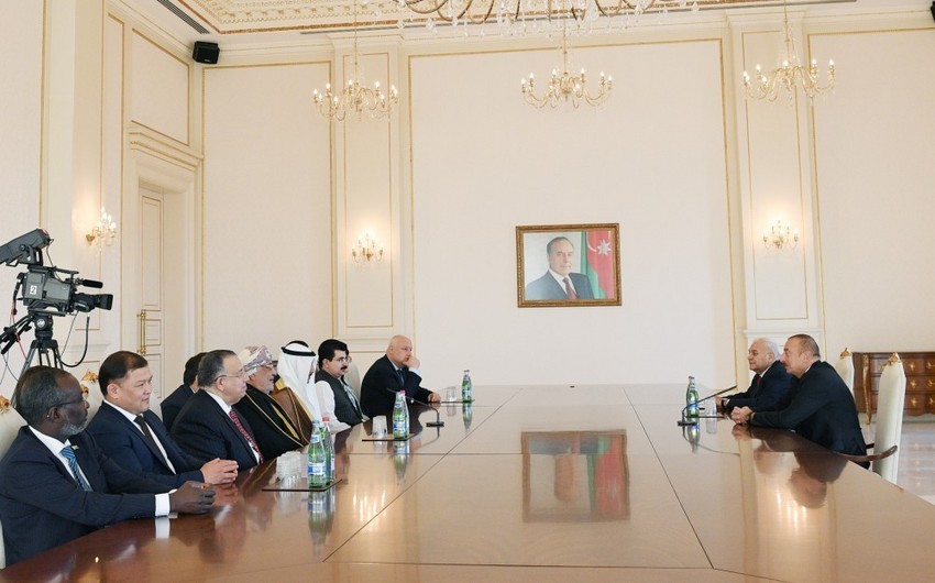 Президент Ильхам Алиев принял руководителей парламентов ряда стран