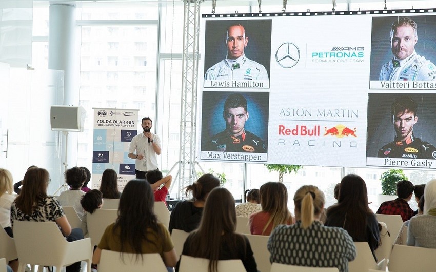 Training for grid kids of Formula 1 Azerbaijan Grand Prix 2019 held