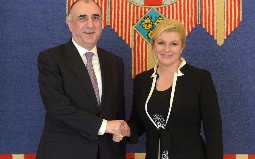 Elmar Məmmədyarov Xorvatiya Respublikasının Prezidenti ilə görüşüb
