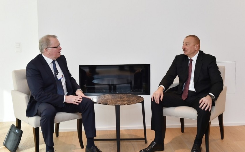 Prezident İlham Əliyev Davosda “Equinor” şirkətinin baş icraçı direktoru ilə görüşüb