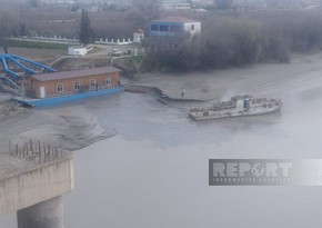 Kürün Salyandan keçən hissəsində suyun səviyyəsi aşağı düşüb