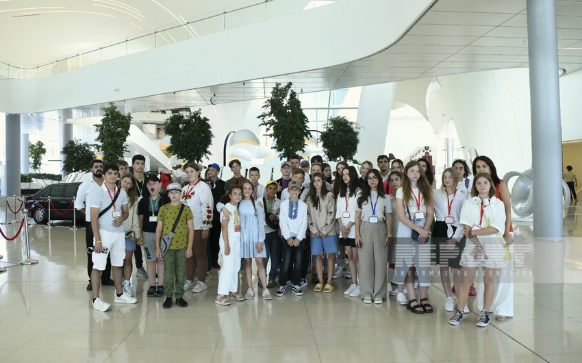 Ukrainian children visit Heydar Aliyev Center in Baku
