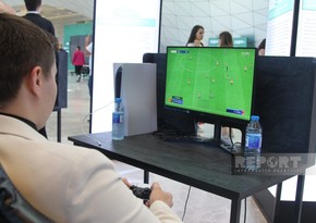 Presentation of E-sports lab stand held as part of MINEPS VII in Baku