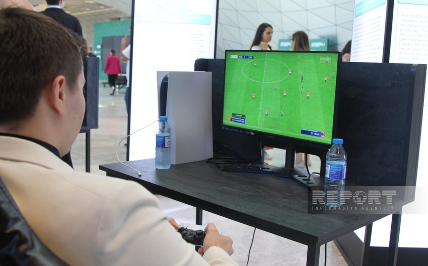 Presentation of E-sports lab stand held as part of MINEPS VII in Baku