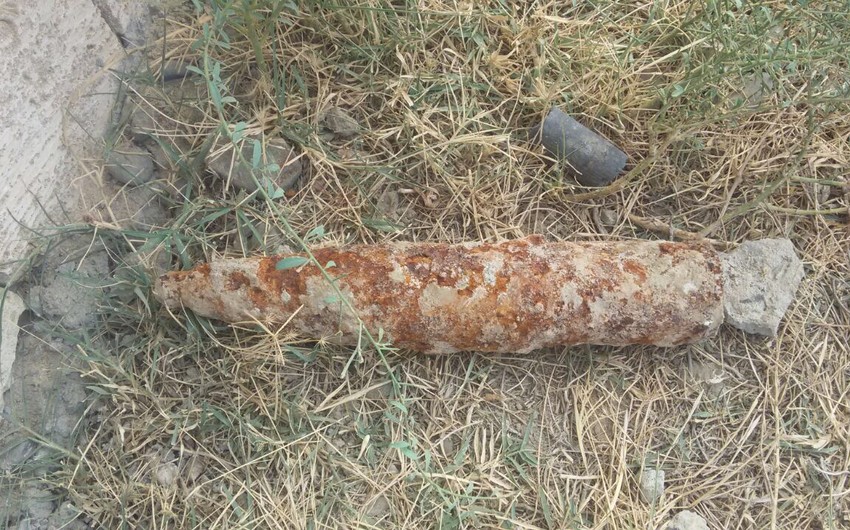 В Мингячевире обнаружен пушечный снаряд