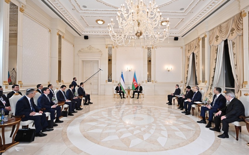 President of Azerbaijan thanks Shavkat Mirziyoyev for participation in reconstruction of Karabakh