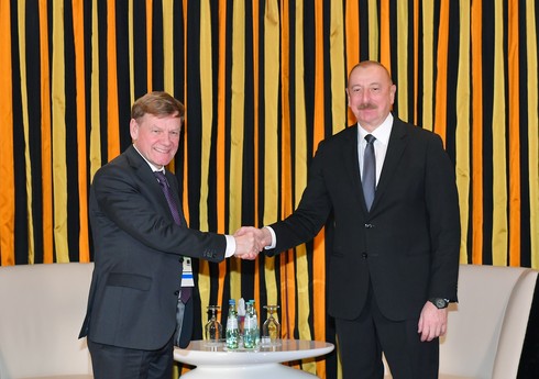 Президент Ильхам Алиев встретился с председателем парламентской группы Бундестага