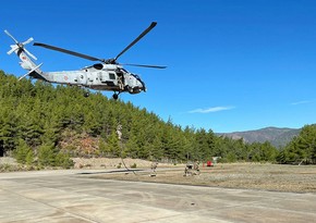 Azərbaycan və Türkiyə dəniz xüsusi təyinatlıları şərti düşmən arxasına helikopterdən enmə tapşırıqları yerinə yetiriblər