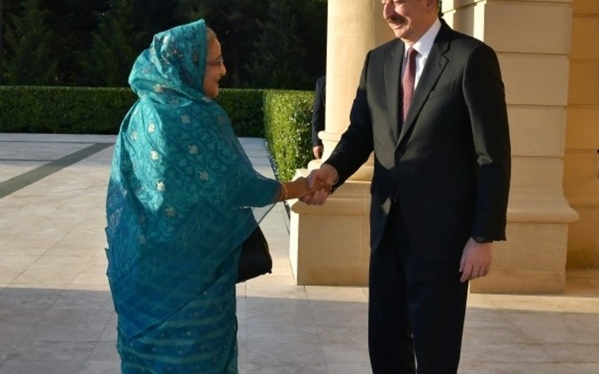 Президент Ильхам Алиев принял премьер-министра Бангладеш Шейх Хасину