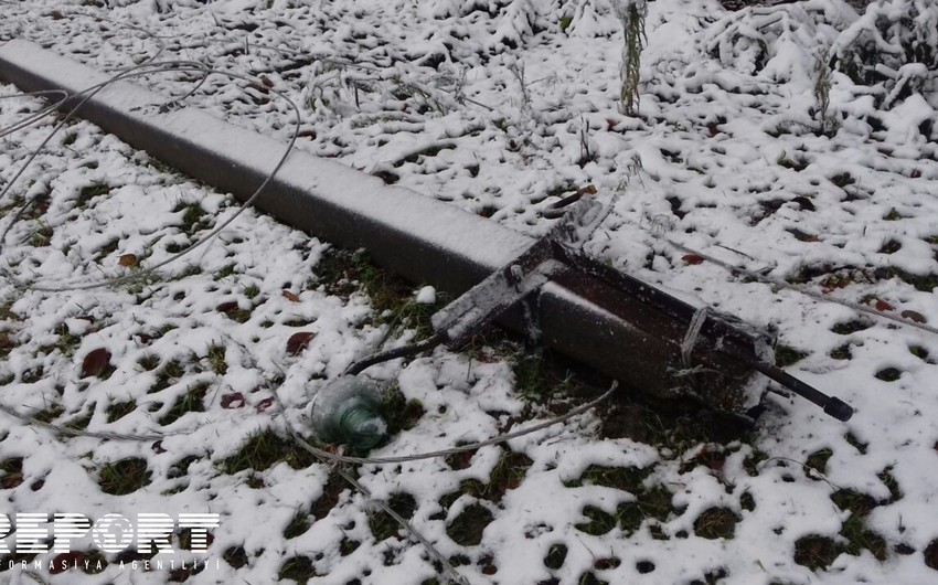 Снегопад в Гусарском районе оставил без света горное село - ФОТО