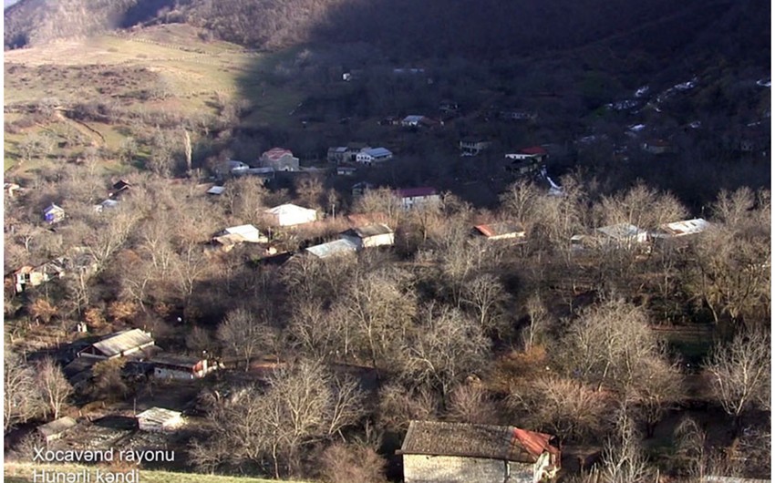 Video footage of Hunarli village of Khojavend region