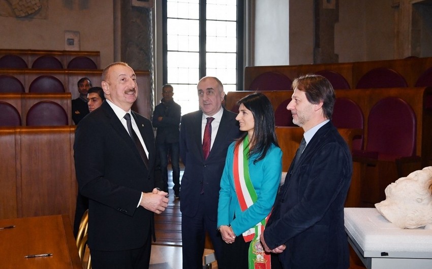 Президент Ильхам Алиев встретился с мэром Рима