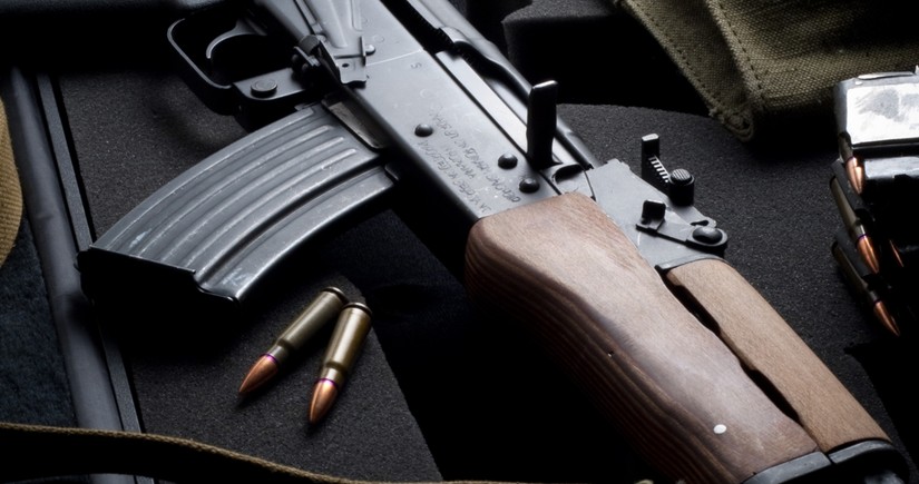 Assault rifles, machine guns, and grenades found in Khankandi