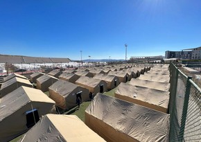 Сотрудники МЧС Азербайджана установили еще один палаточный городок в Кахраманмараше