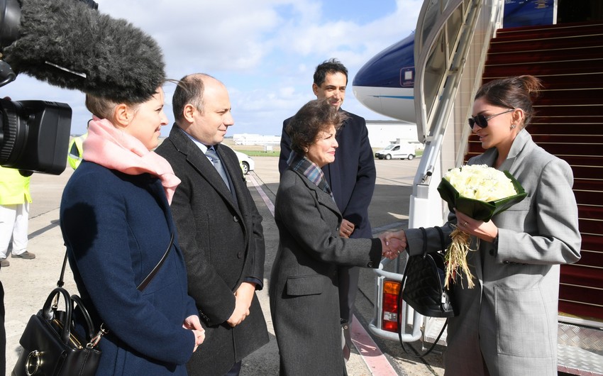 First Vice-President of Azerbaijan Mehriban Aliyeva arrives in France