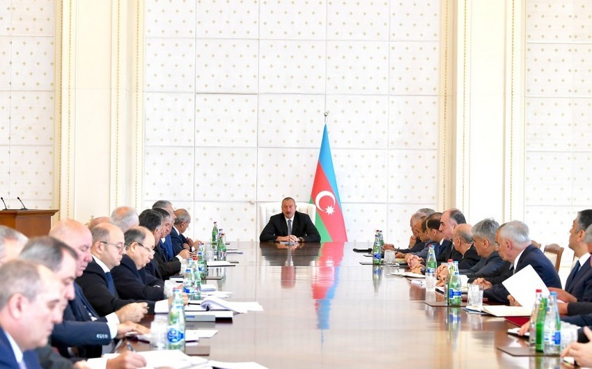 Под председательством Президента Ильхама Алиева состоялось заседание Кабинета министров