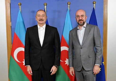 Президент Ильхам Алиев выразил признательность главе Совета ЕС Шарлю Мишелю
