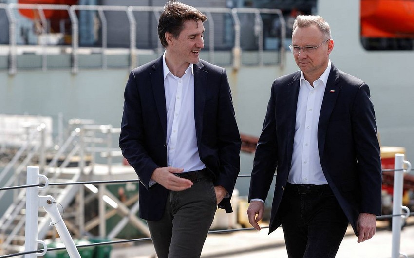 Canadian PM Justin Trudeau meets with Polish President Andrzej Duda