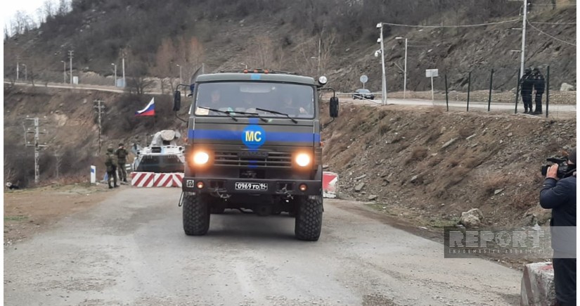 2 trucks of Russian peacekeepers move unhindered on Khankandi-Lachin road