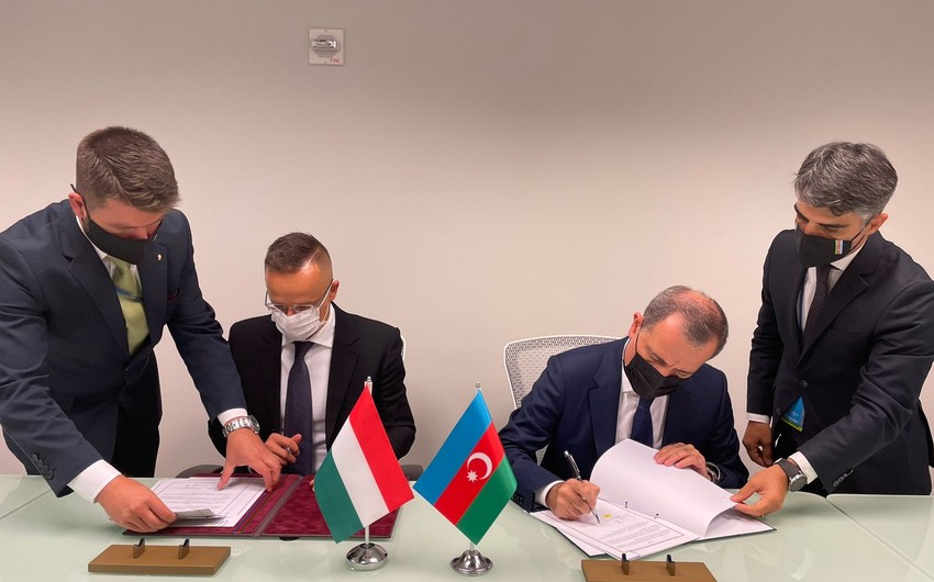 Azerbaijani and Hungarian FMs meet 