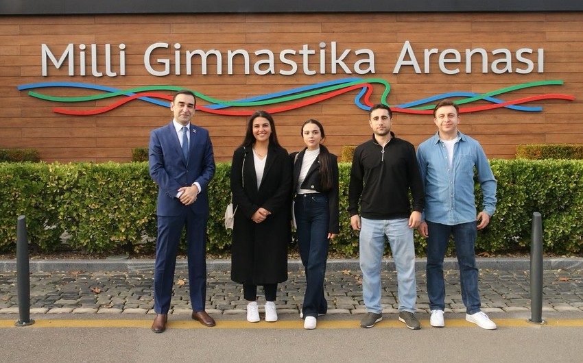 Türkiyəli Olimpiya mükafatçısı Milli Gimnastika Arenasının qonağı olub