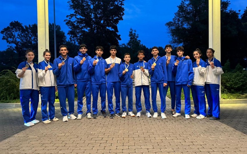 Azerbaijani taekwondo fighters bring home 13 medals from Latvia