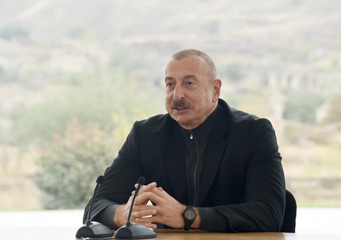 Президент Азербайджана: Мы восстановим город Физули и села Физулинского района