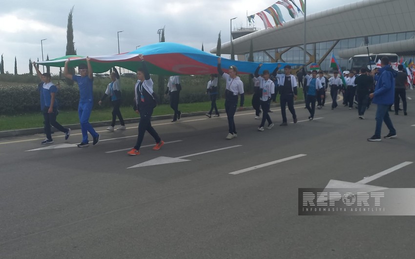 Teams participating in Mingachevir Regatta-2024 hold official parade in Azerbaijan’s Fuzuli