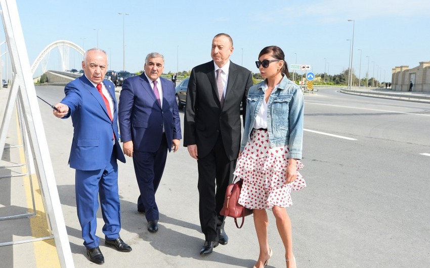 President Ilham Aliyev reviewed newly reconstructed Ali Isazade street in Bina settlement