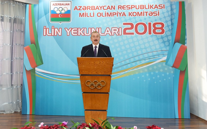 Prezident İlham Əliyev 2018-ci ilin idman yekunlarına həsr olunan mərasimdə iştirak edib - YENİLƏNİB