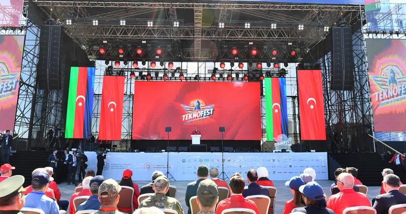 Президенты Ильхам Алиев и Реджеп Тайип Эрдоган приняли участие на фестивале TEKNOFEST Azerbaijan
