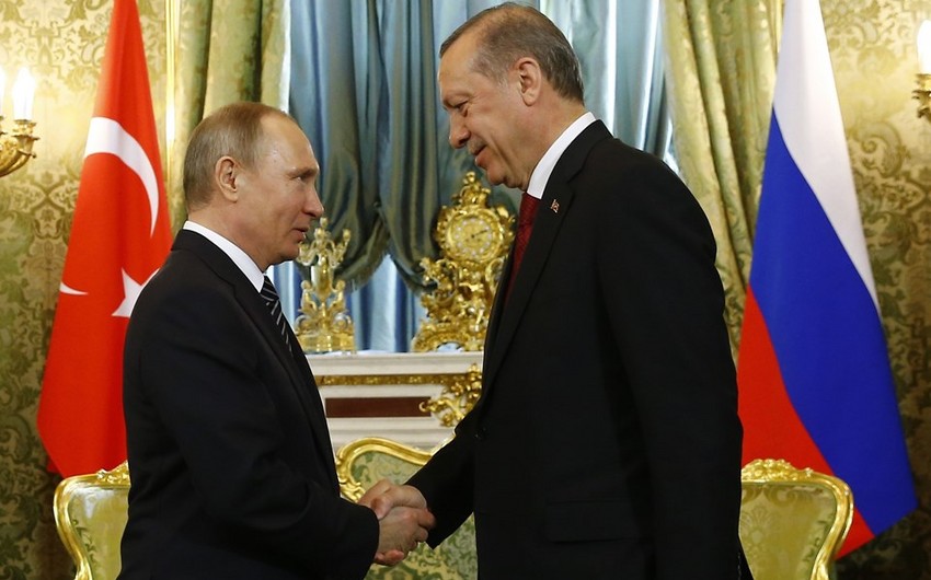 Turkish president on an official visit to Russia