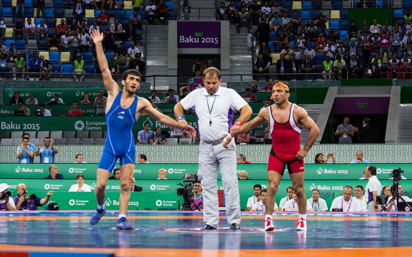 ​Azerbaijani wrestler wins the bronze medal in Baku-2015