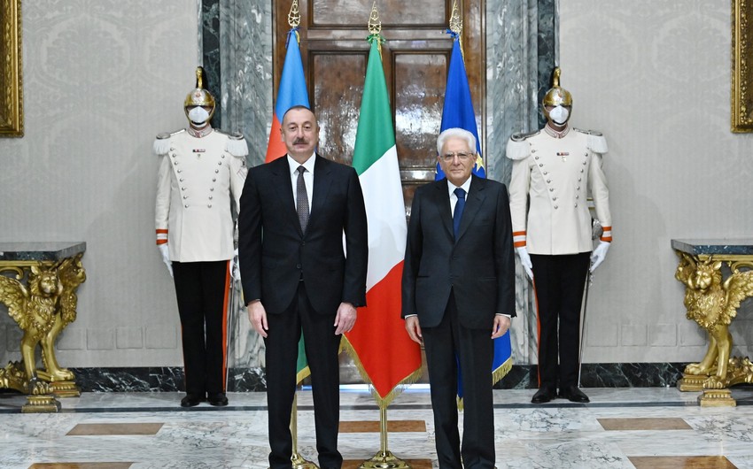 President Ilham Aliyev meets with Italian President Sergio Mattarella