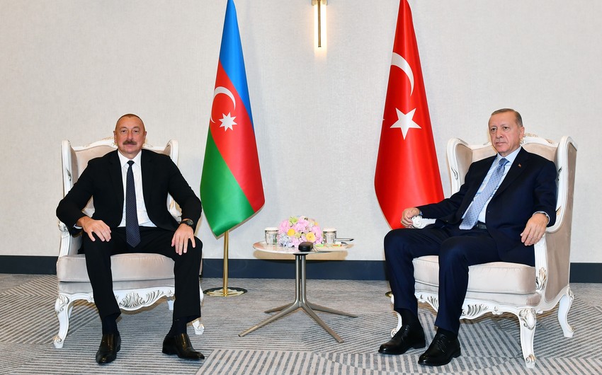 Ilham Aliyev and Recep Tayyip Erdogan meet in Samarkand