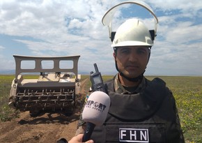 FHN-in əməkdaşı: Minatəmizləyən robotlar bir saata 1500 kv. metr ərazini təmizləyir