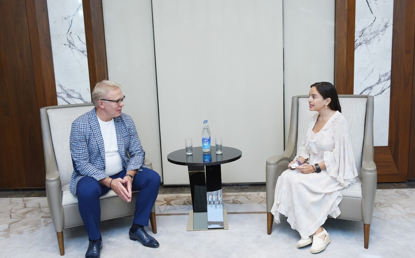 Vice-President of Heydar Aliyev Foundation Leyla Aliyeva meets with UN Goodwill Ambassador Vyacheslav Fetisov