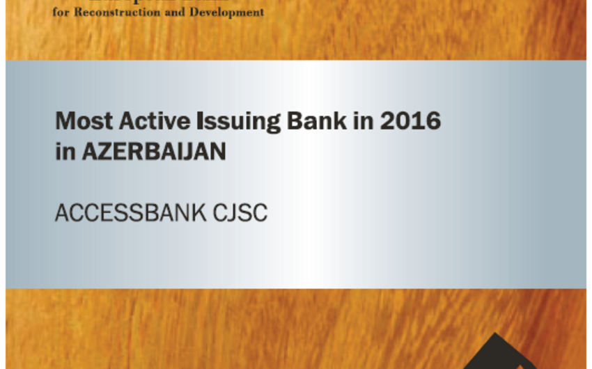 “AccessBank” EBRD tərəfindən ən fəal emitent bank adına layiq görülüb