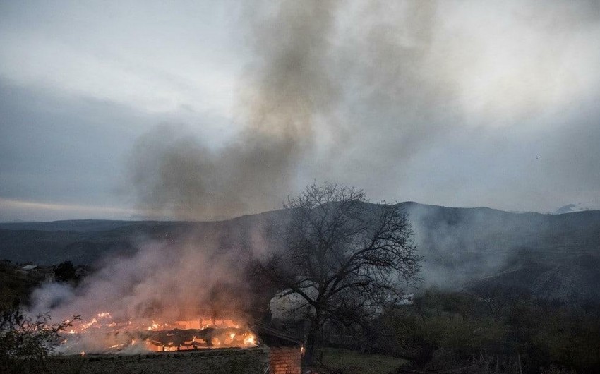 Azerbaijan submits information about burning of houses by Armenians in Lachin to European court